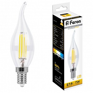 Лампа светодиодная [LED] Feron E14 7W 2700K