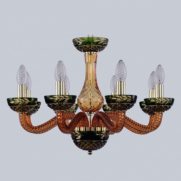 

Подвесная люстра Ivele Crystal 1309/8/200 G Am/Amber-Green/H-1J, Ivele Crystal 1309/8/200 G Am/Amber-Green/H-1J