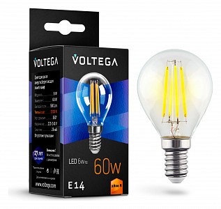Лампа светодиодная [LED] Voltega E14 6W 2800K
