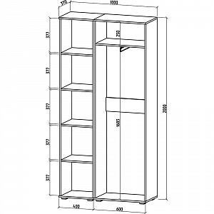Шкаф для одежды 100 см ширина