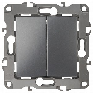 Переключатель двухклавишный без рамки Эра 12 12-1106-12