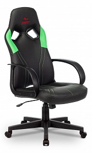 Геймерское кресло Viking Zombie Runner, зеленый, черный, кожа искусственная