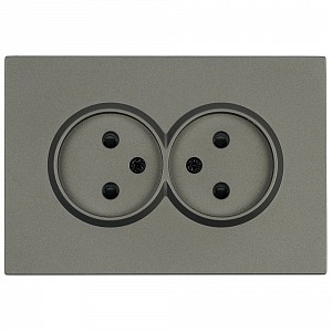 Розетка двойная без заземления и со шторкой, без рамки RST10-5116-09 49929