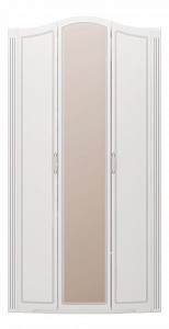 Шкаф 2-х дверный Виктория (белый, зеркальный) 