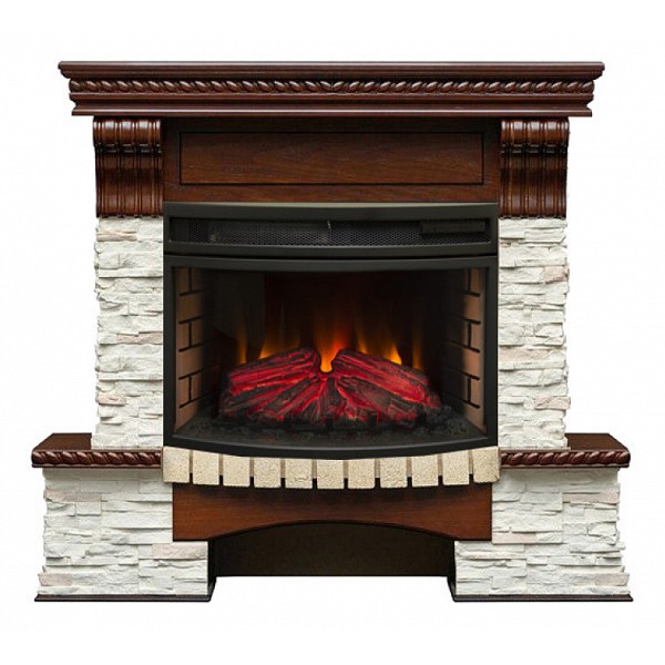 фото Комплект из электрокамина напольного и портала (120х43х105 см) kingstone ao 171159 Real flame