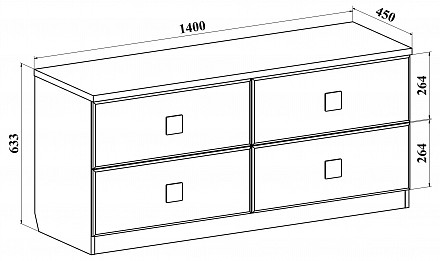 Комоды 140 см высота