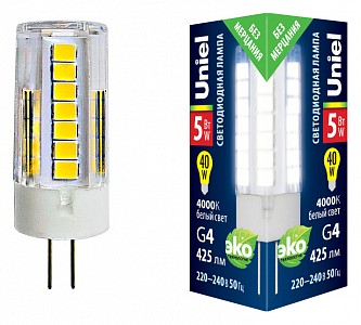 Лампа светодиодная [LED] Uniel G4 5W 4000K