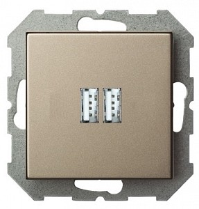Розетка 2хUSB type A без рамки EPSILON 28-3242