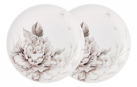 Набор из 2 тарелок плоских White flower 415-2127