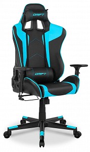 Геймерское кресло Drift DR300, голубой, черный, экокожа