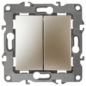 Переключатель двухклавишный без рамки Эра 12 12-1106-04