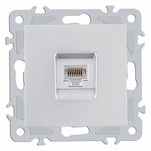 Розетка Ethernet RJ-45 без рамки 206.45-1.silver