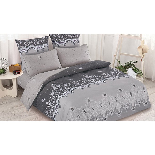 

Комплект двуспальный Pure cotton, Серый, Pure cotton