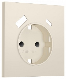 Накладка для розетки с заземлением и со шторками и 2хUSB type A и C SIGMA SP3300