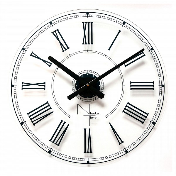 

Настенные часы (50x50 см) Nicole Time NT537, Неокрашенный;черный, (50x50 см) Nicole Time NT537