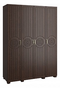 Шкаф 4-х дверный Монблан орех шоколадный 
