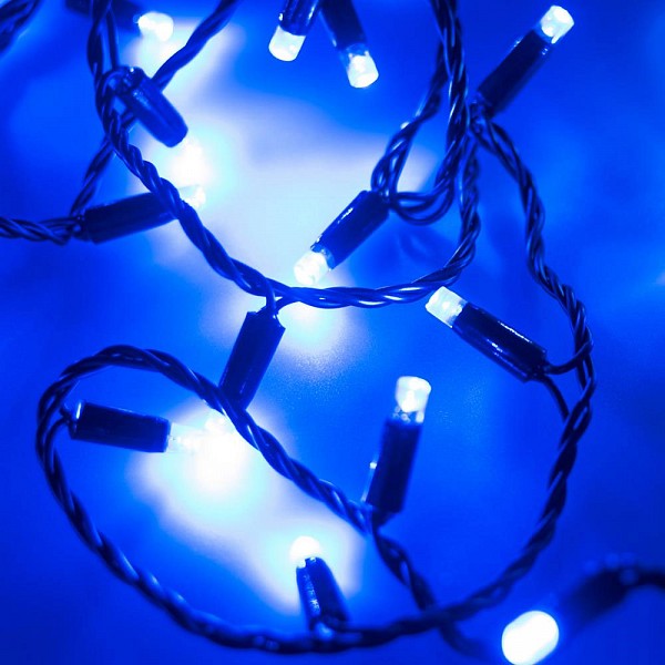 фото Гирлянда нить [10 м] String ARD-STRING-CLASSIC-10000-BLACK-100LED-FLASH BLUE (230V, 7W) Arlight