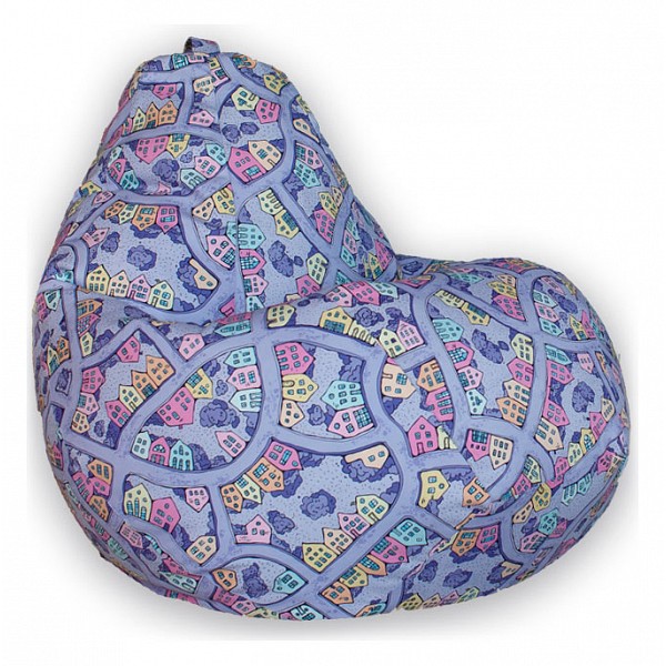 фото Кресло-мешок Домики Фиолетовые 3XL Dreambag