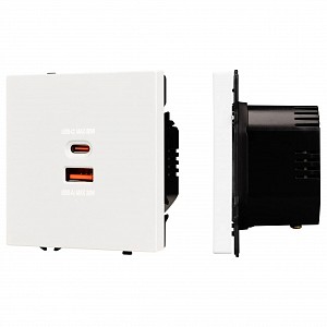 Розетка 2хUSB type A и C без рамки SCT 054316