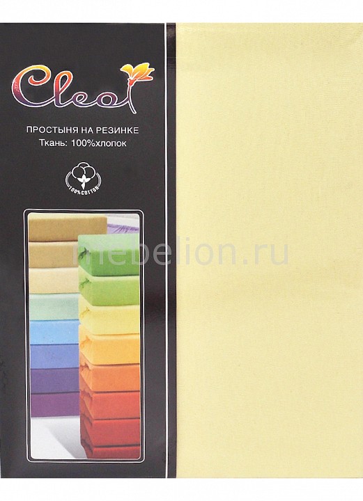 

Простыня на резинке (180х200 см) Cleo, (180х200 см) Cleo, Светло-желтый