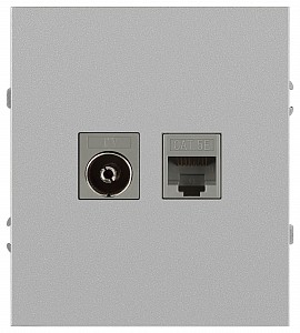 ТВ-розетка и розетка Ethernet RJ-45 без рамки Arktik Б0070496