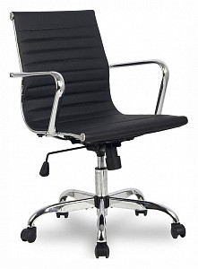 Кресло H-966L-2, черный, кожа искусственная