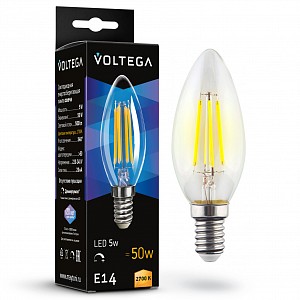 Лампа светодиодная [LED] Voltega E14 5W 2700K