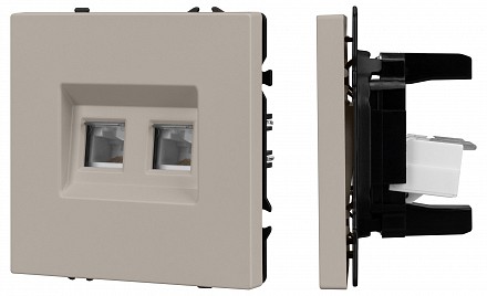 Розетка двойная Ethernet RJ-45 без рамки NOBE 059450(1)