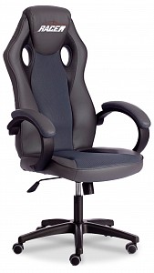 Геймерское кресло Racer GT new, серый, текстиль, экокожа