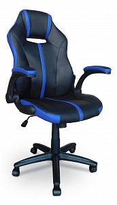 Кресло MF-609, синий, черный, экокожа