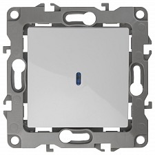 Выключатель одноклавишный с подсветкой без рамки Эра 12 12-1102-01