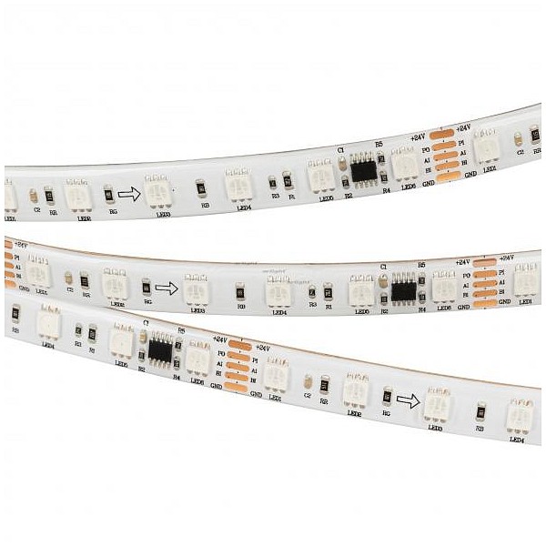 

Лента светодиодная [5 м] DMX-5000SE-5060-60 24V Cx6 RGB (12mm, 14.4W/m, IP65) 029759, DMX-5000SE-5060-60 24V Cx6 RGB (12mm, 14.4W/m, IP65) 029759