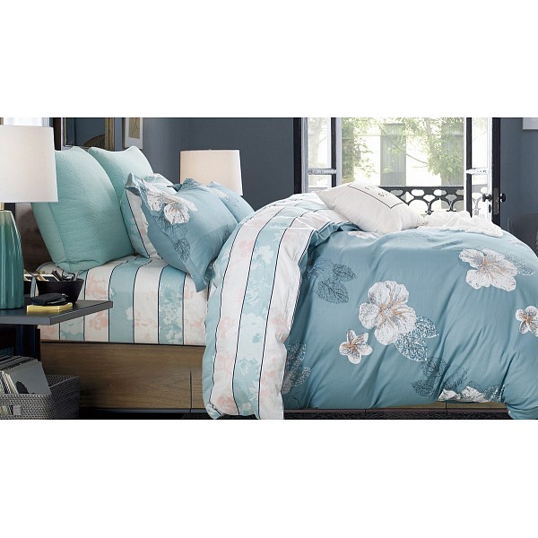 

Комплект евростандарт Satin de' Luxe Милена, Голубой, Satin de' Luxe Милена