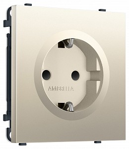 Розетка с заземлением и со шторкой, без рамки MS MS547010