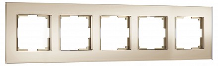 Рамка на 5 постов Senso шампань soft-touch W0053111
