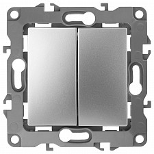 Переключатель двухклавишный без рамки Эра 12 12-1104-03