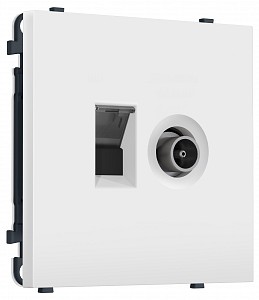 ТВ-розетка оконечная и розетка Ethernet RJ-45 без рамки MS MS132510