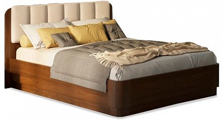Полутораспальная кровать Wood Home 2 с подъемным механизмом орех с брашированием  