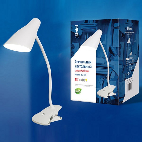 фото Настольная лампа офисная TLD-563 TLD-563 White/LED/360Lm/4500K/Dimmer Uniel