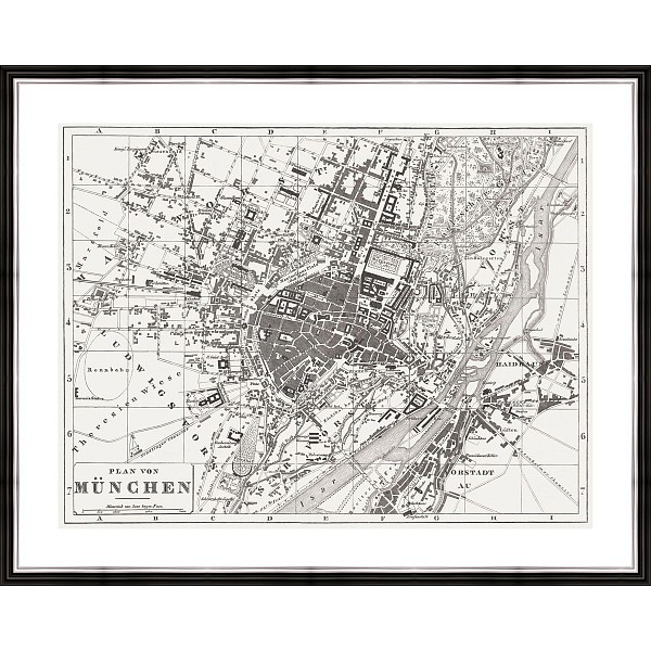 

Картина (50х40 см) Карта Мюнхена BE-103-272, Серый, (50х40 см) Карта Мюнхена BE-103-272
