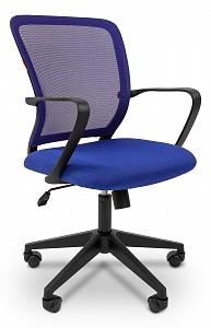 Кресло офисное Chairman 698, синий, сетка, ткань