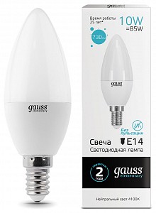 Лампа светодиодная [LED] Gauss E14 10W 4100K