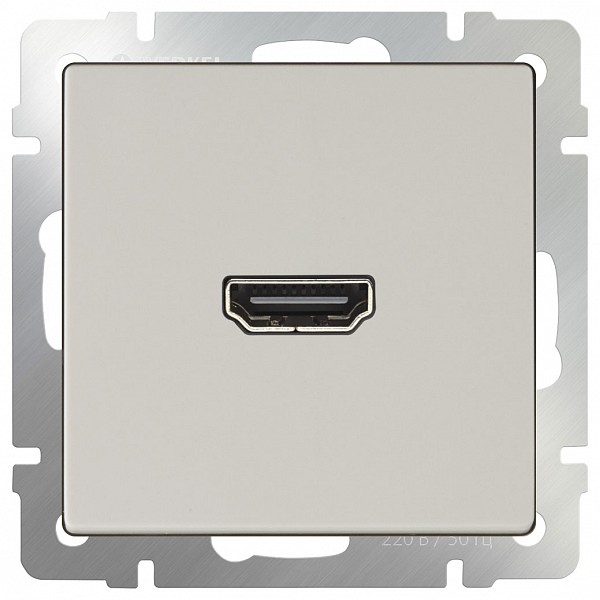 

Розетка HDMI без рамки Слоновая кость WL03-60-11, Слоновая кость WL03-60-11