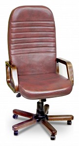 Кресло офисное Круиз, бордовый, экокожа