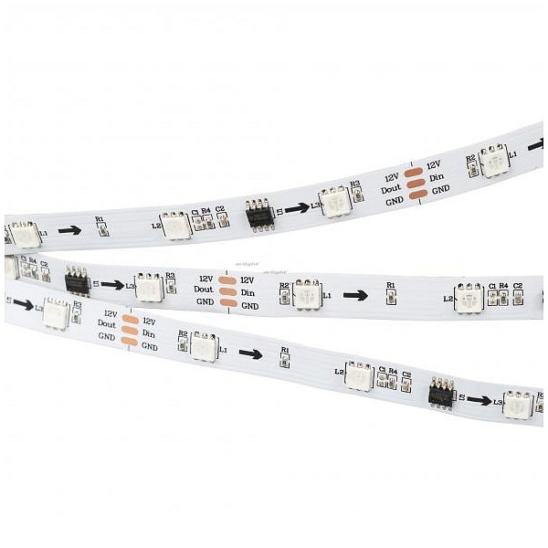 

Лента светодиодная [5 м] SPI-5000-5060-30 12V Cx3 RGB (10mm, 7.2W/m, IP20) 026368(1), SPI-5000-5060-30 12V Cx3 RGB (10mm, 7.2W/m, IP20) 026368(1)