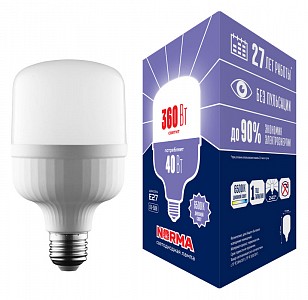Лампа светодиодная [LED] Volpe E27 40W 6500K