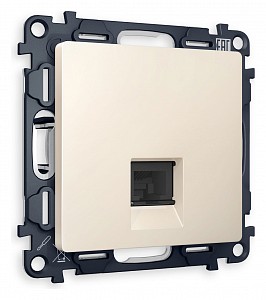 Розетка Ethernet RJ-45 и со шторками, без рамки Quant MA332010