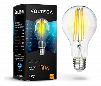 Лампа светодиодная [LED] Voltega E27 15W 2800K