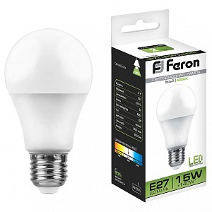 Лампа светодиодная [LED] Feron E27 15W 4000K