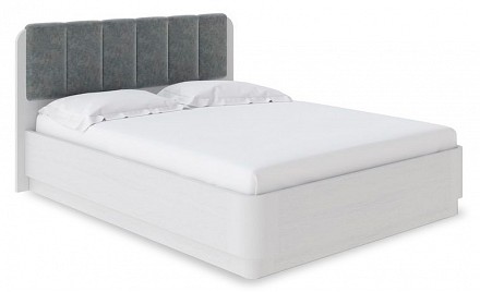Полутораспальная кровать Wood Home 2 с подъемным механизмом белый с брашированием  